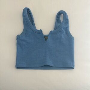 Blue crop top